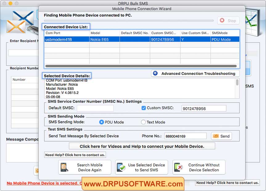 DRPU Mac Bulk SMS - GSM